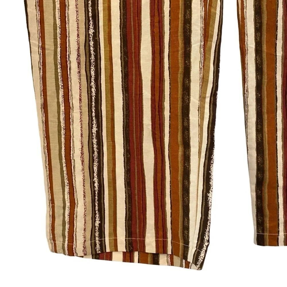 Liz Claiborne First Issue women plus size 16 linen blend straight wide leg pants